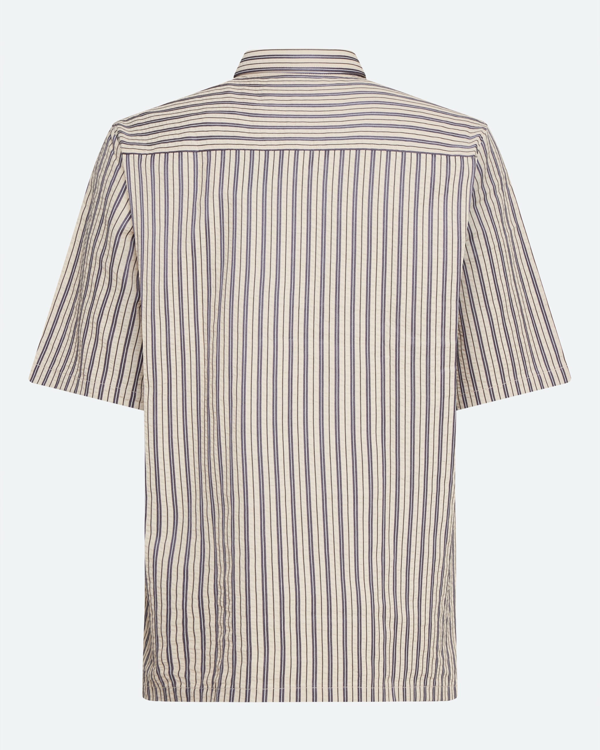 minimum male Nash kortæmet skjorte i striber 4242 Short Sleeved Shirt 0418 Hay