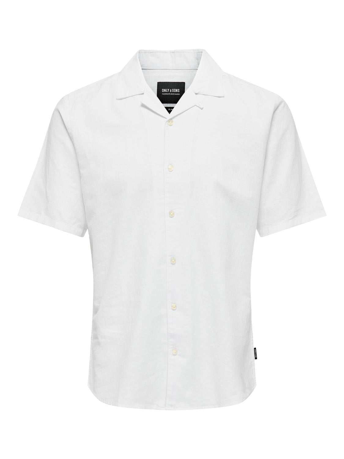 KORTE SKJORTER - Onscaiden Life Ss Sol Res Linenblendnoos -  - Hr Ravn