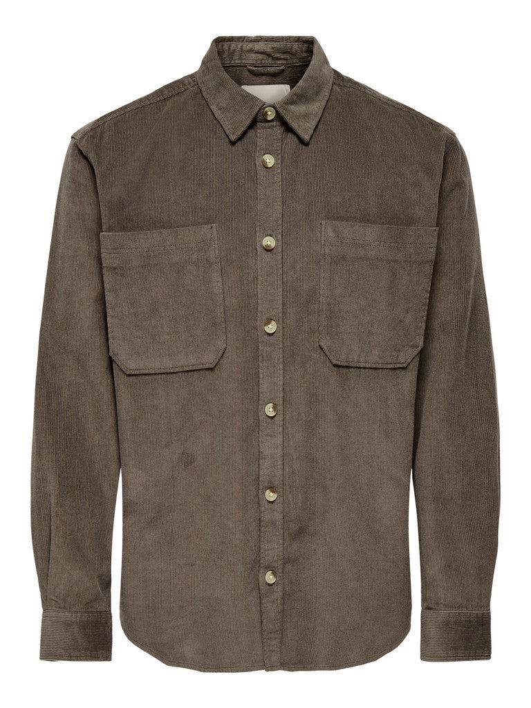 Onsalp 2pkt Washd Cord LS Shirt