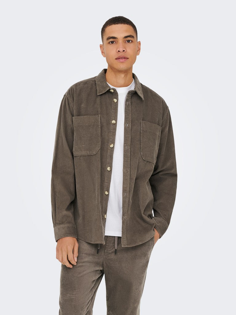 Onsalp 2pkt Washd Cord LS Shirt