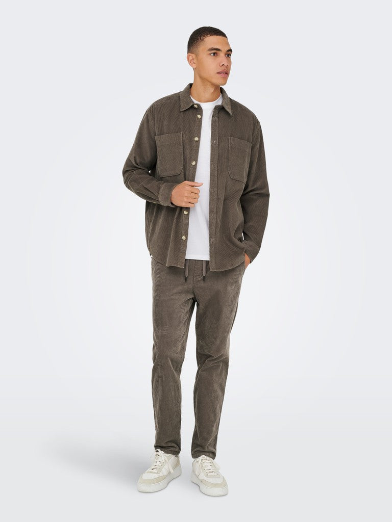 Onsalp 2pkt Washd Cord LS Shirt
