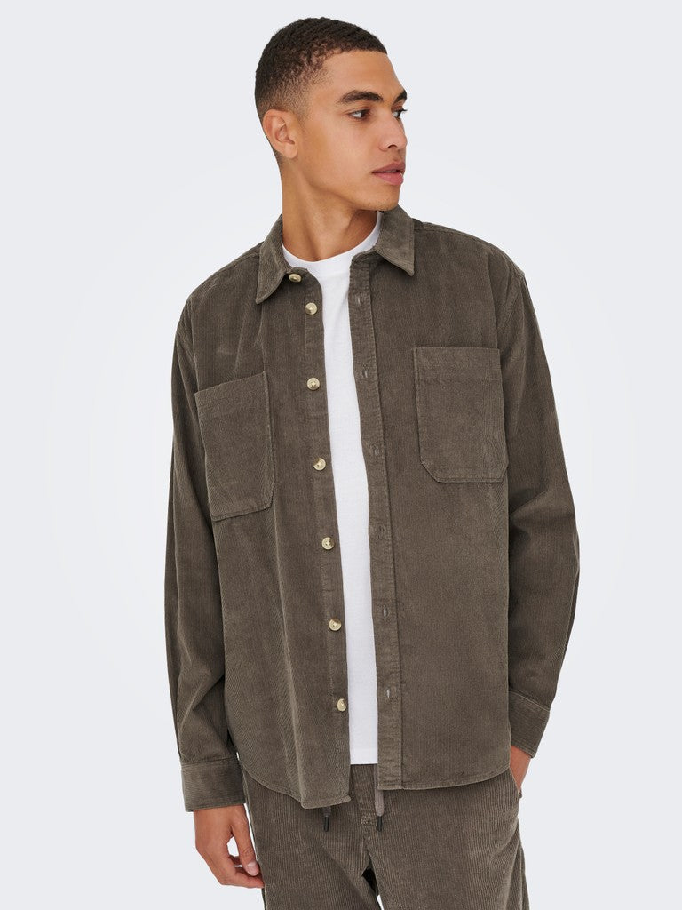 Onsalp 2pkt Washd Cord LS Shirt