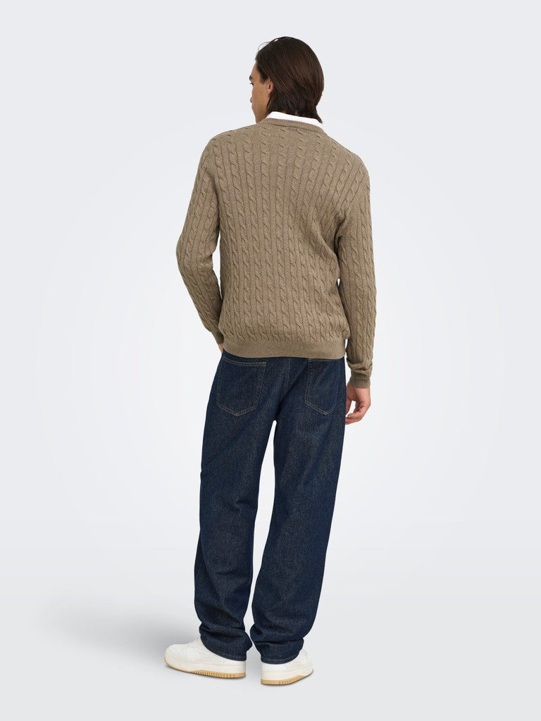 Onsloui Reg 12 Cabel Crew Knit Noos