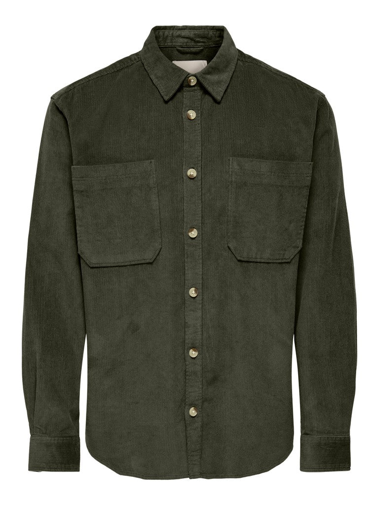 Onsalp 2pkt Washd Cord LS Shirt