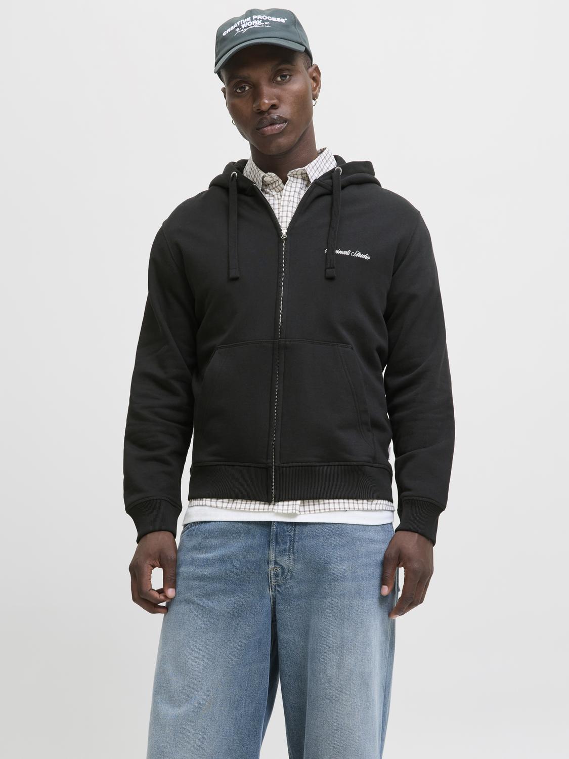 Sweatshirts - Jornorrebro Emb Sweat Zip Hood Noos -  - Hr Ravn