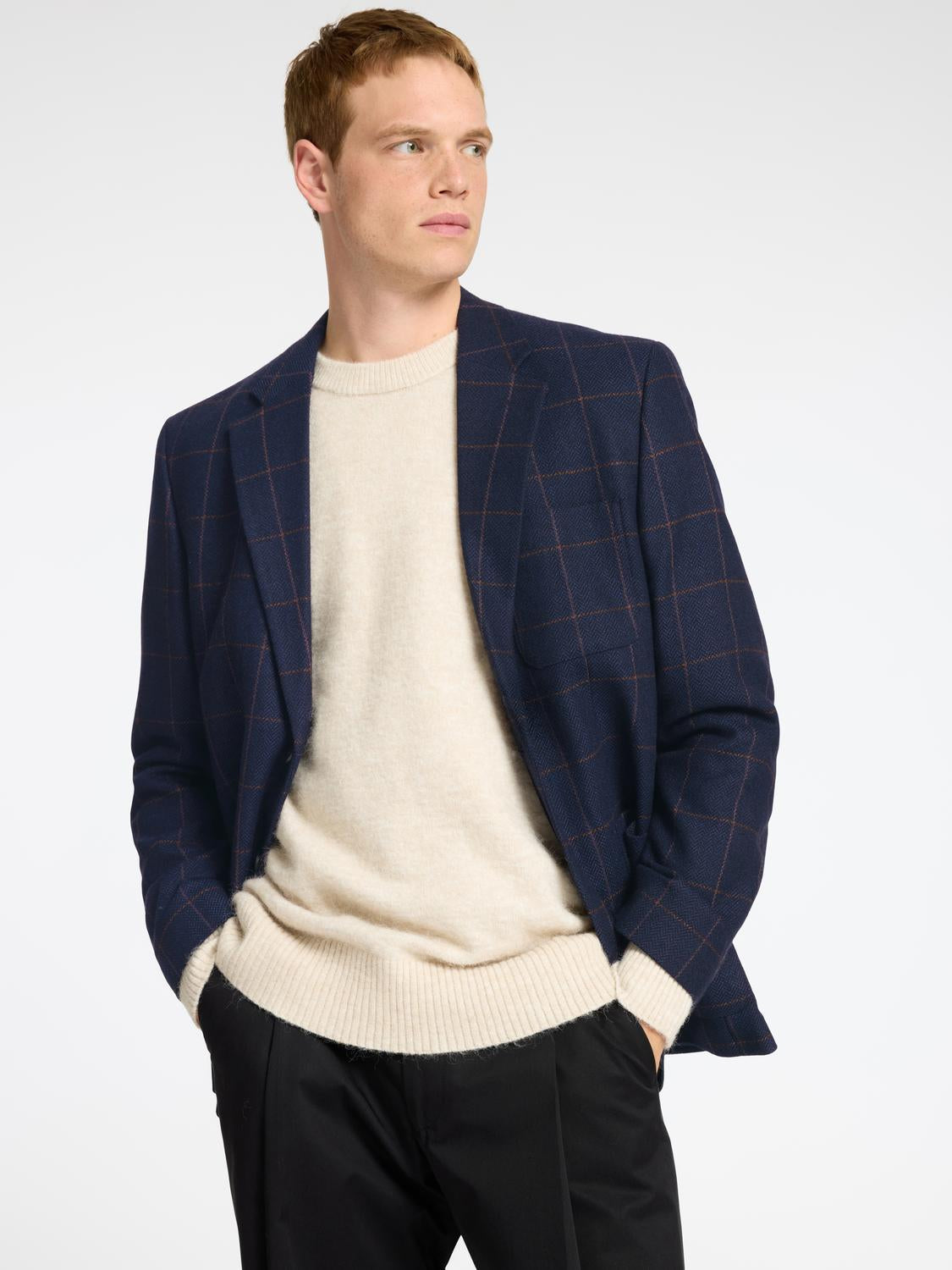 Blazers - Slhslim-Dallas Wool Check Blz Noos -  - Hr Ravn