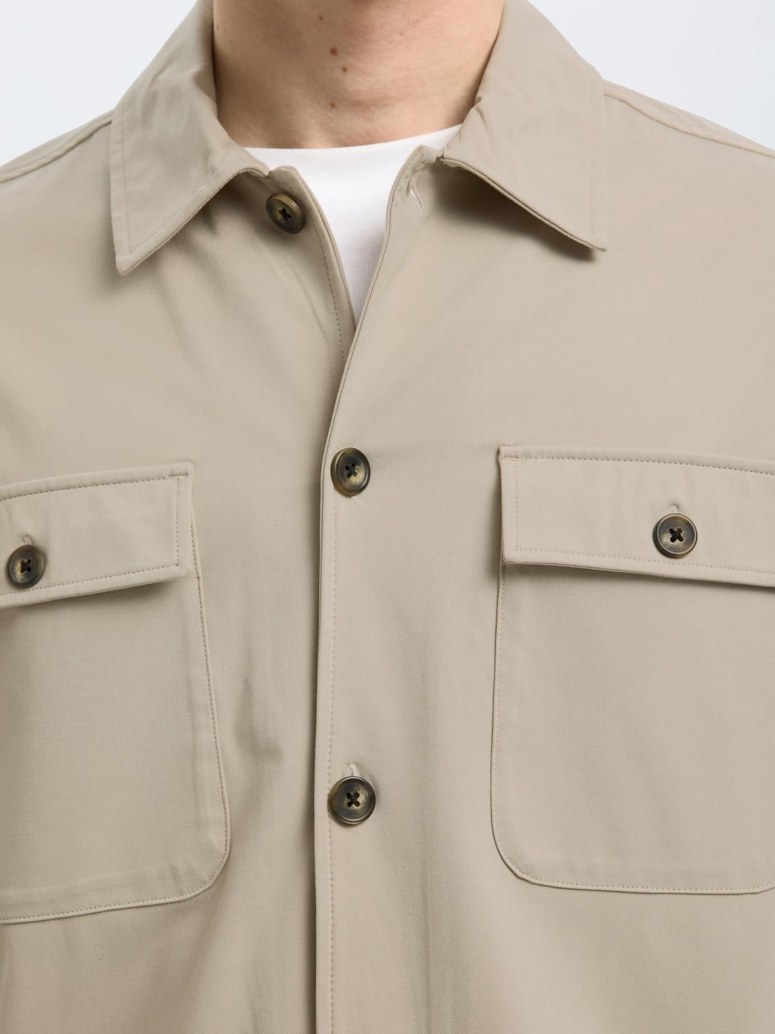 Shirts - Slhreg Lorent Bi-Stretch Overshirt Noos -  - Hr Ravn