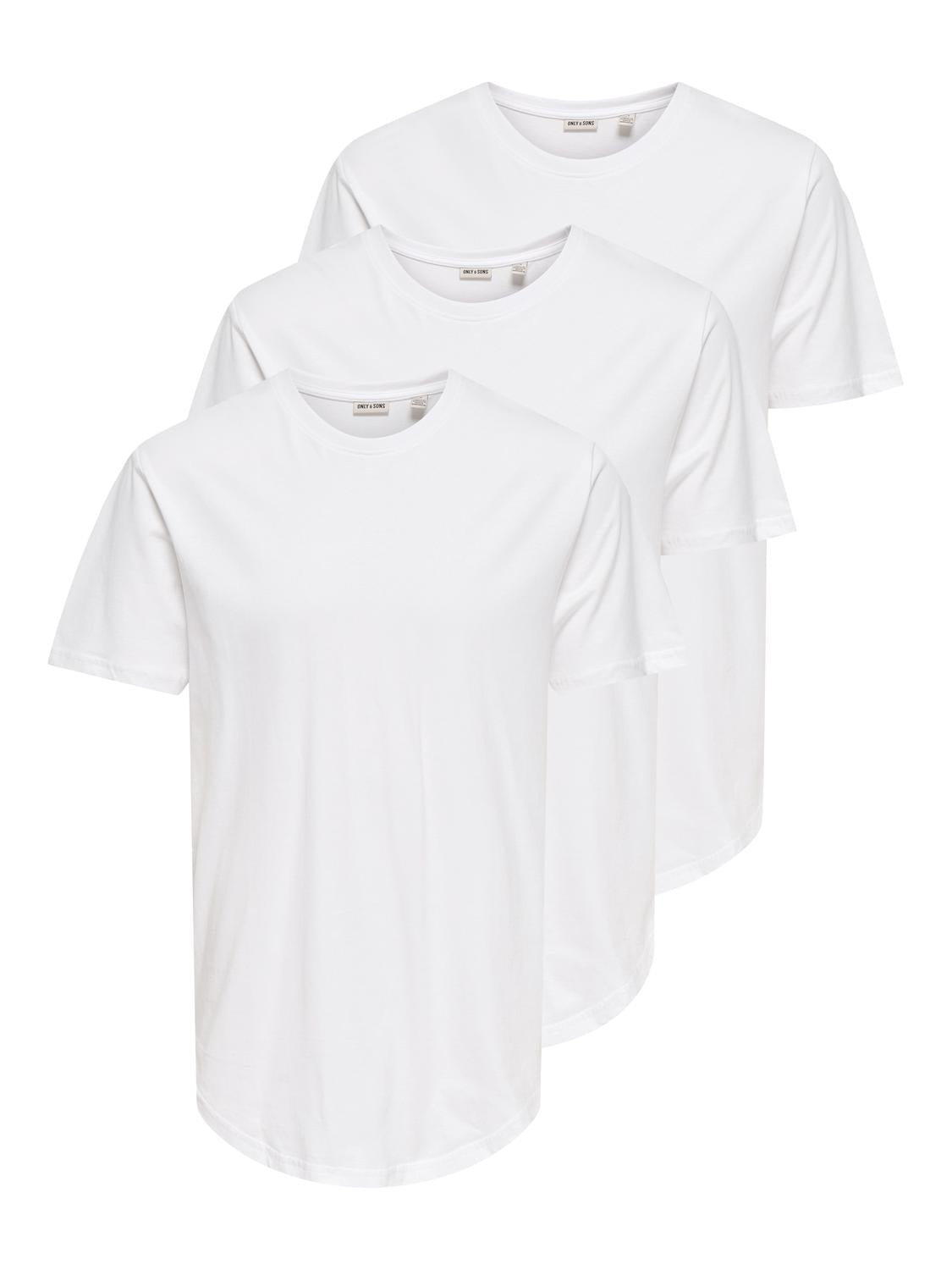 T-shirts - Onsmatt Longy Ss Tee 3-Pack -  - Hr Ravn