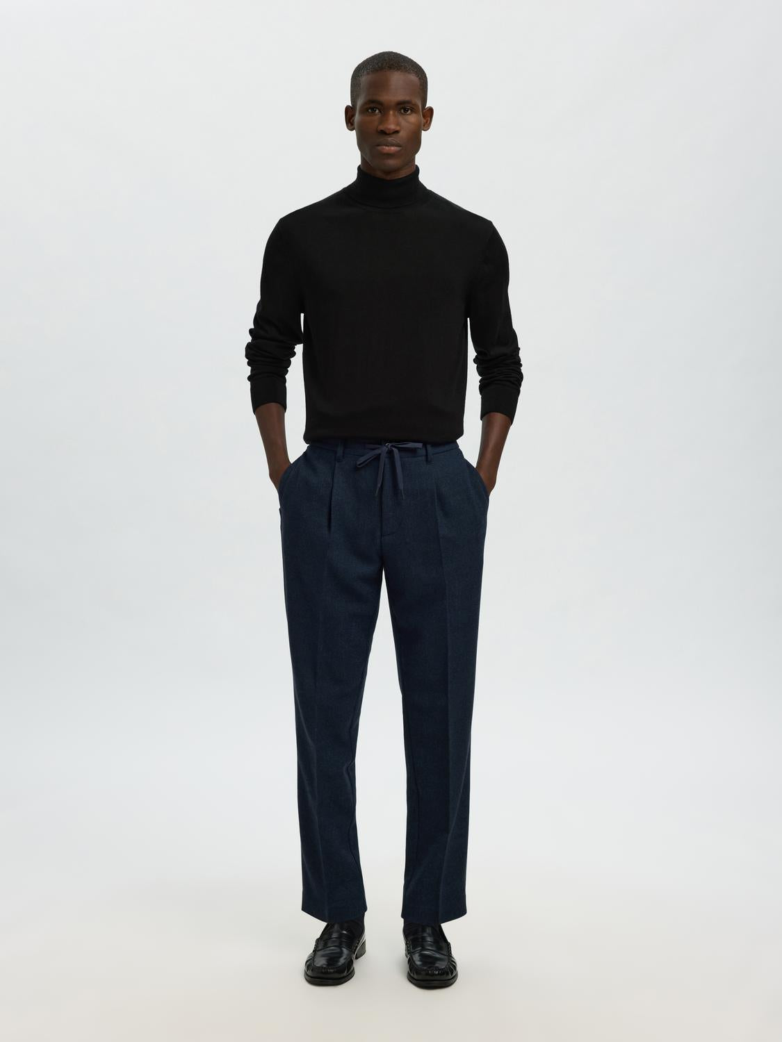 STRIK - Slhtray Ls Knit Merino Roll Neck Noos -  - Hr Ravn