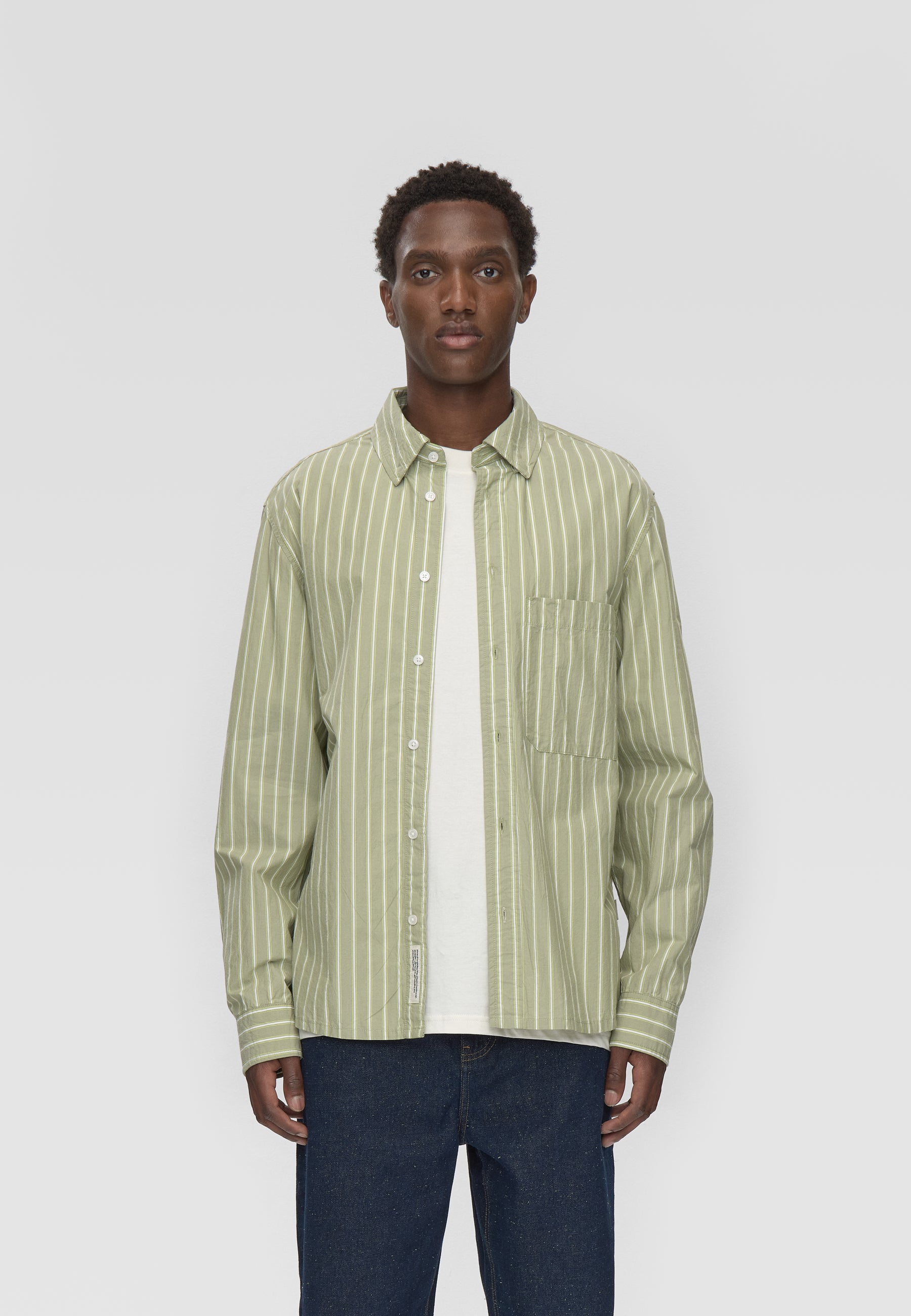 minimum male Pedro rlx ls striped shirt 4564 Long Sleeved Shirt 0110 Desert Sage