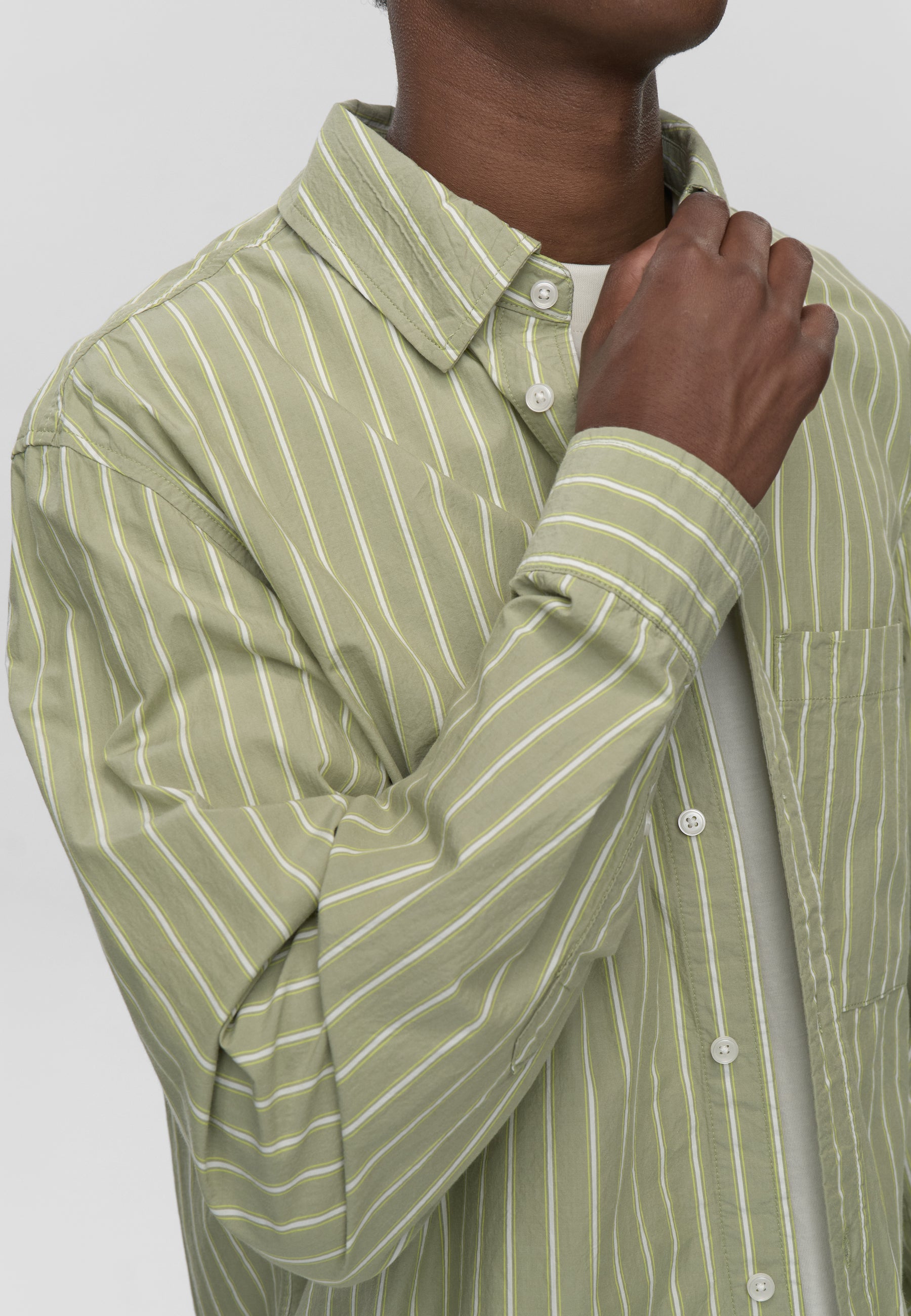 minimum male Pedro rlx ls striped shirt 4564 Long Sleeved Shirt 0110 Desert Sage