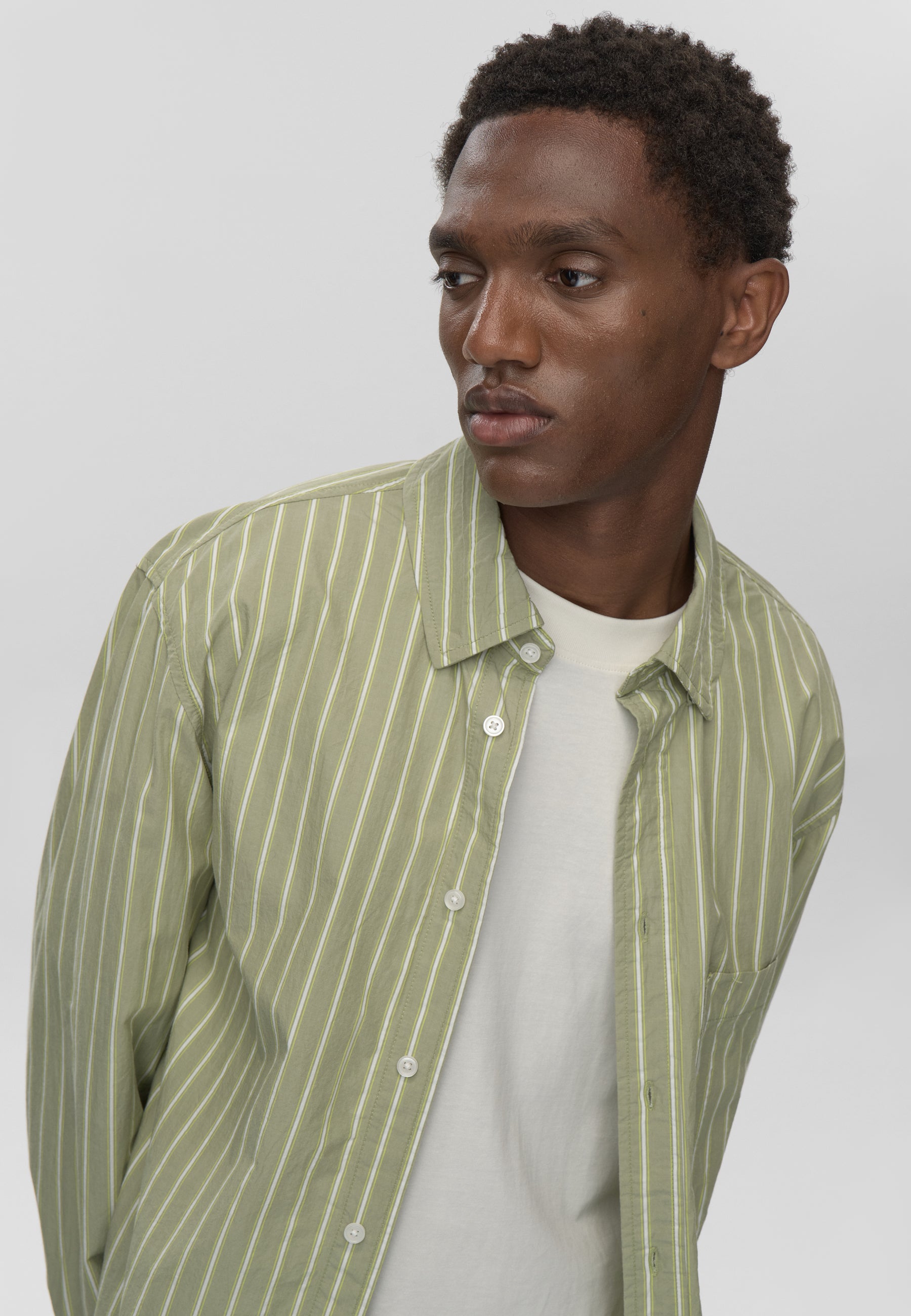 minimum male Pedro rlx ls striped shirt 4564 Long Sleeved Shirt 0110 Desert Sage