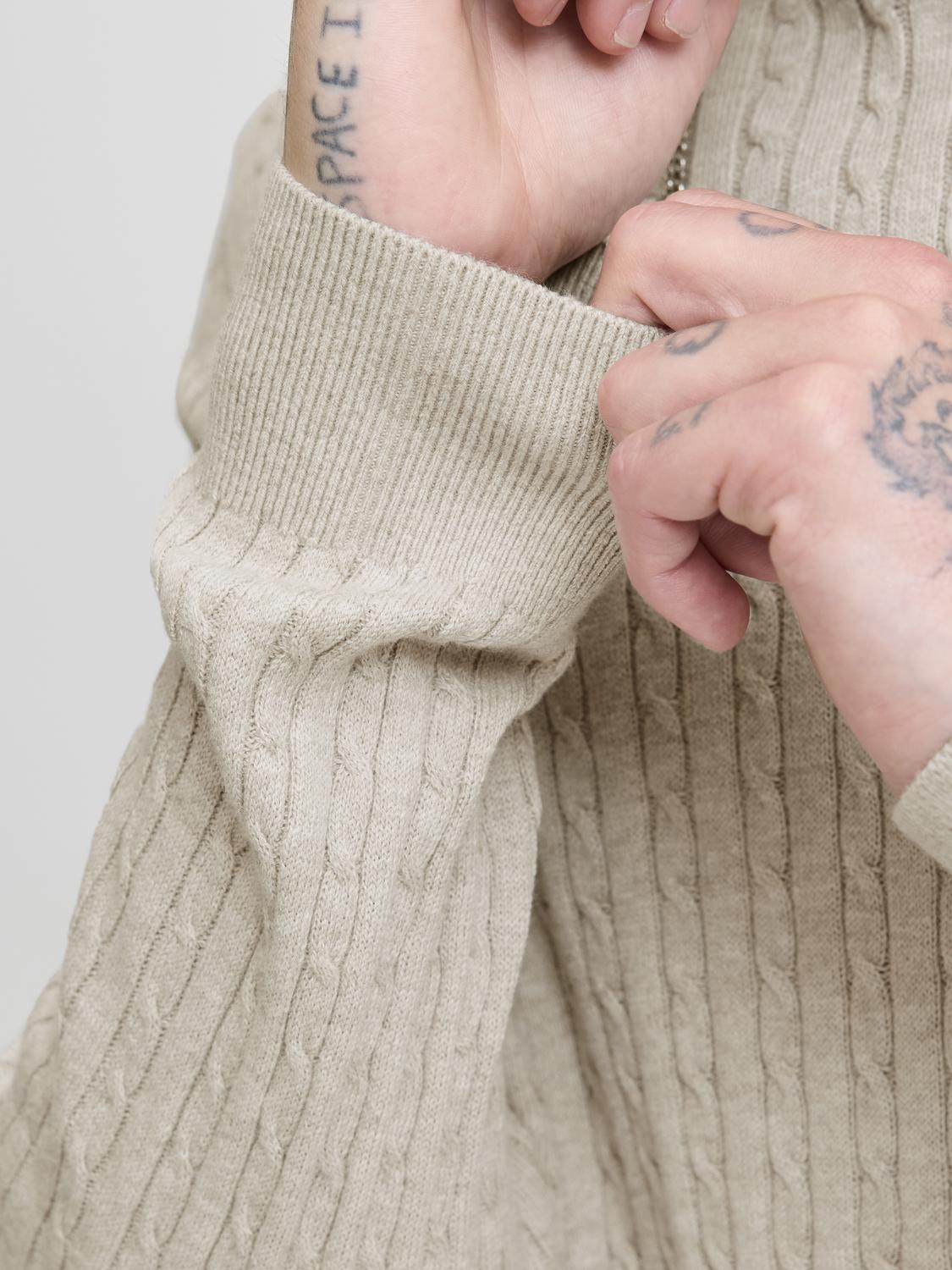 STRIK - Jjeemil Knit Cable Crew Neck Noos -  - Hr Ravn