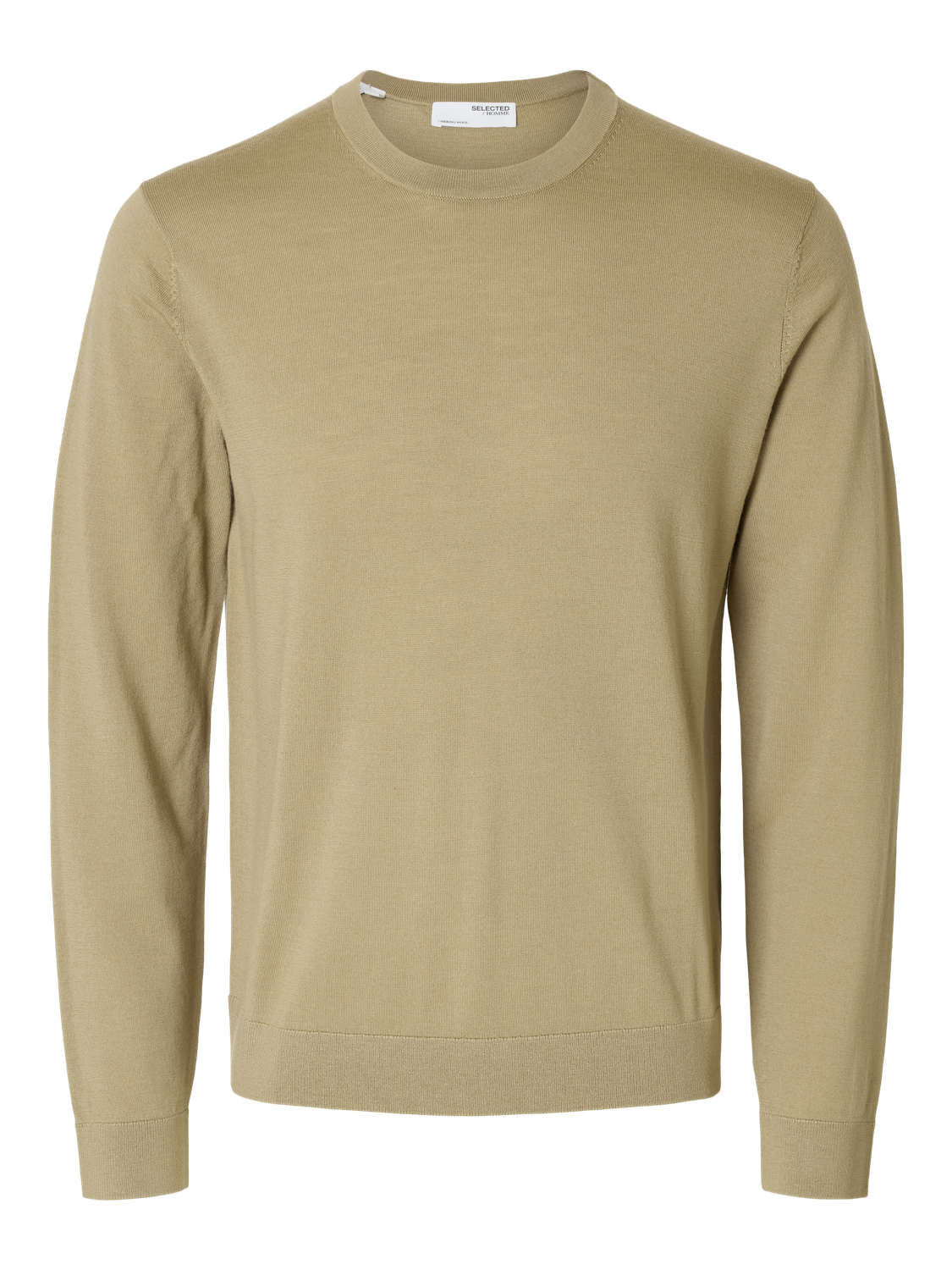 Slhtray Ls Knit Merino Crew Neck Noos