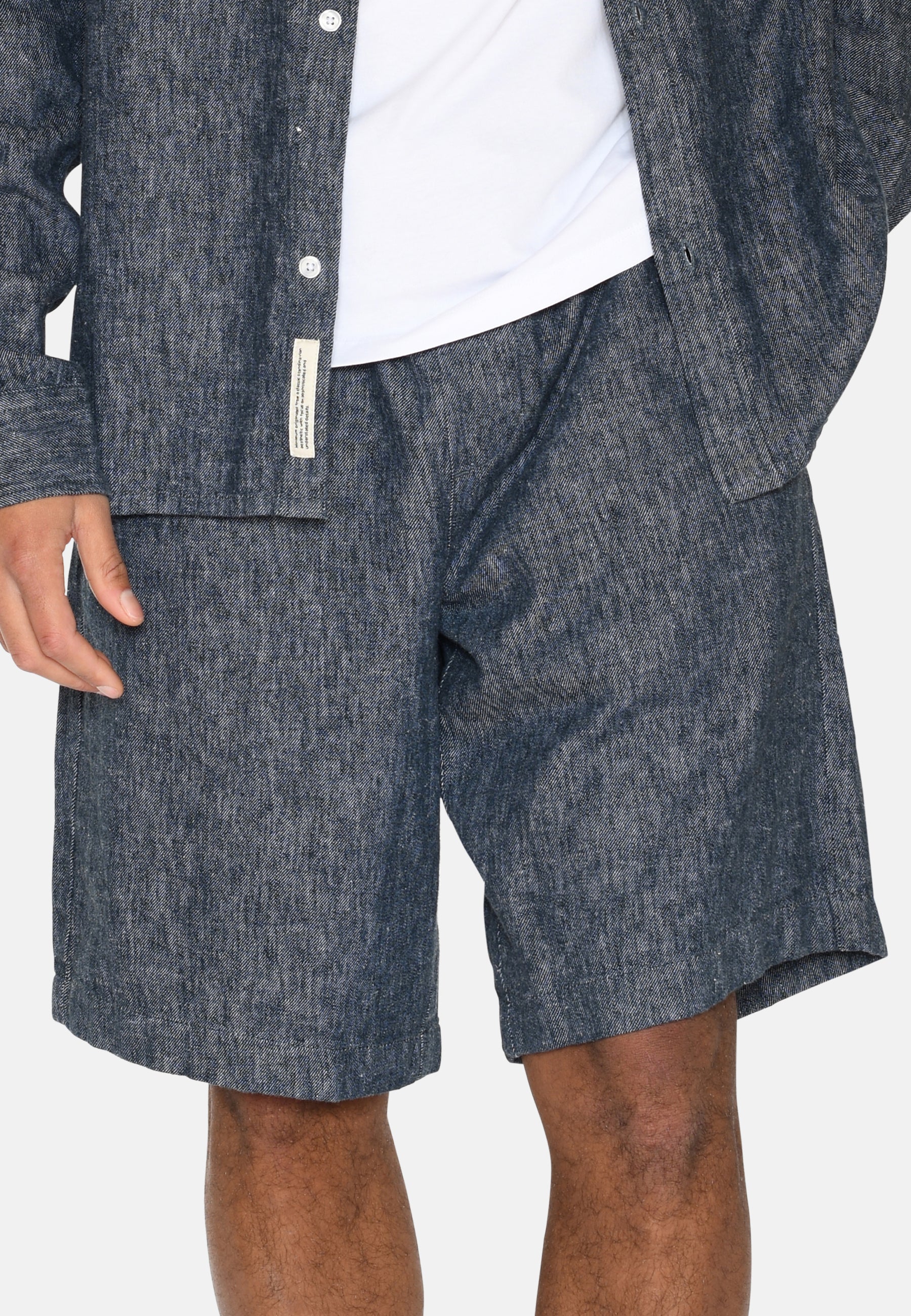 minimum male Raylan shorts i hør- og denimblanding 4128 Shorts 3922 Sky Captain