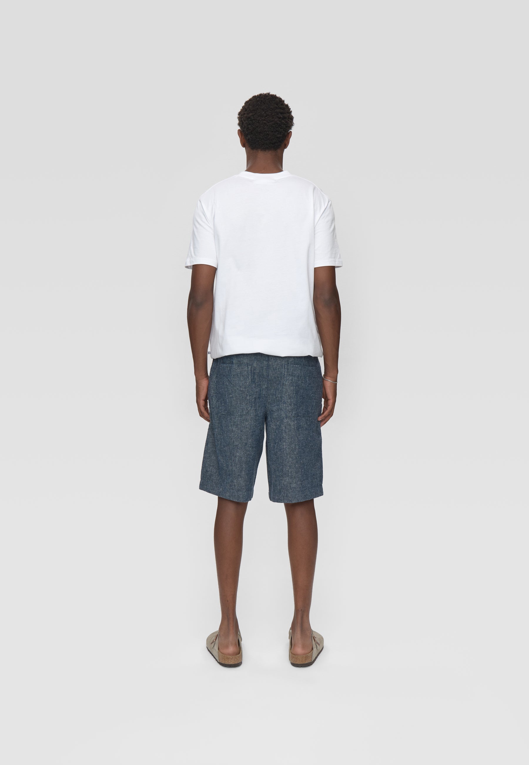 minimum male Raylan shorts i hør- og denimblanding 4128 Shorts 3922 Sky Captain