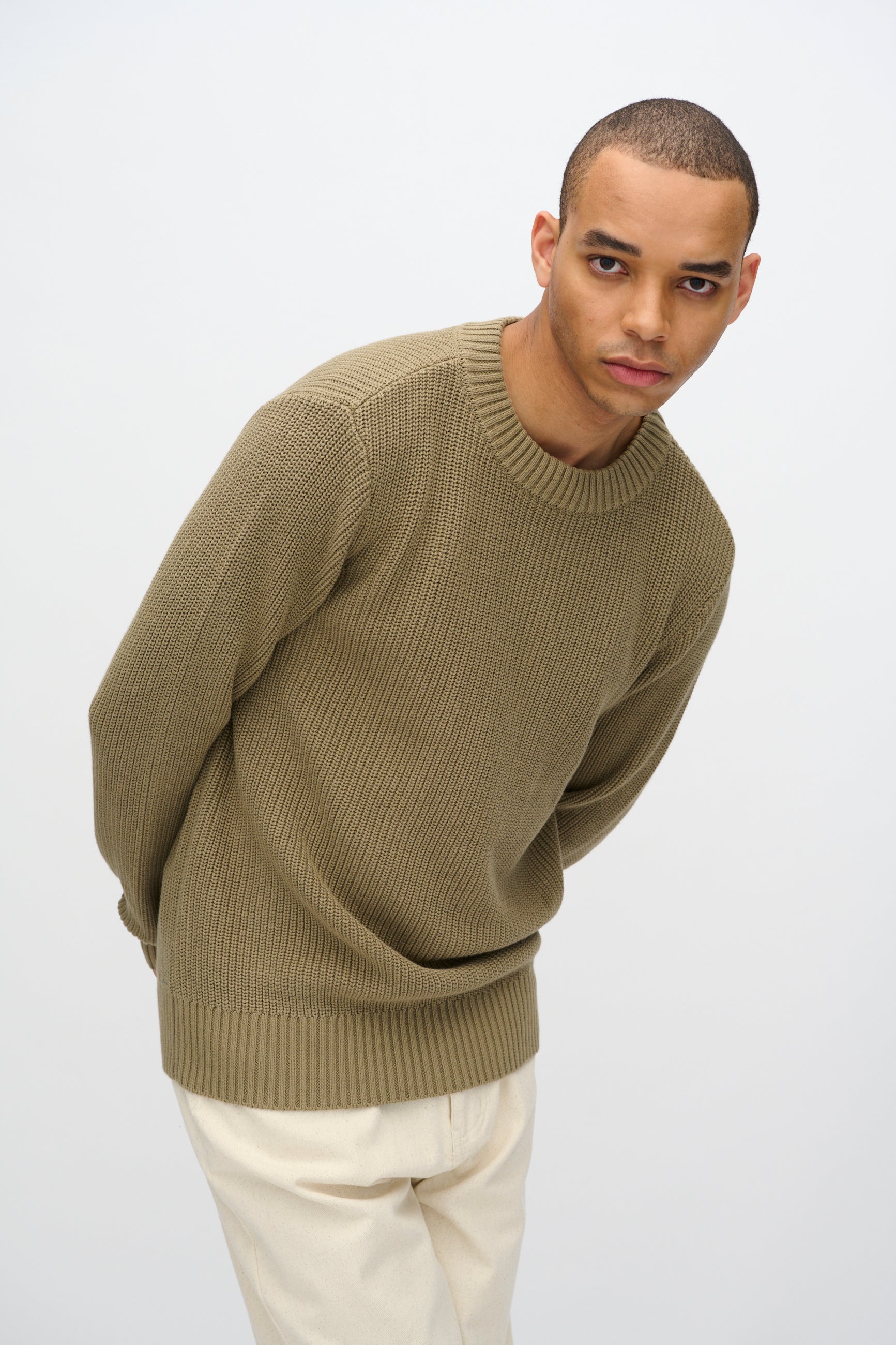 minimum male Rob basic striktrøje G006 GOTS Sweater 1706 Mermaid