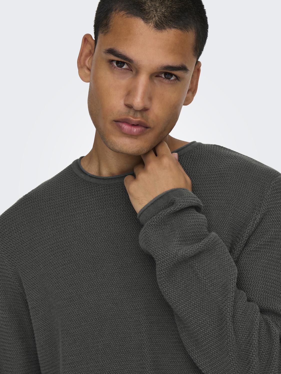 Onseric Reg 12 Struc Crew Knit Noos