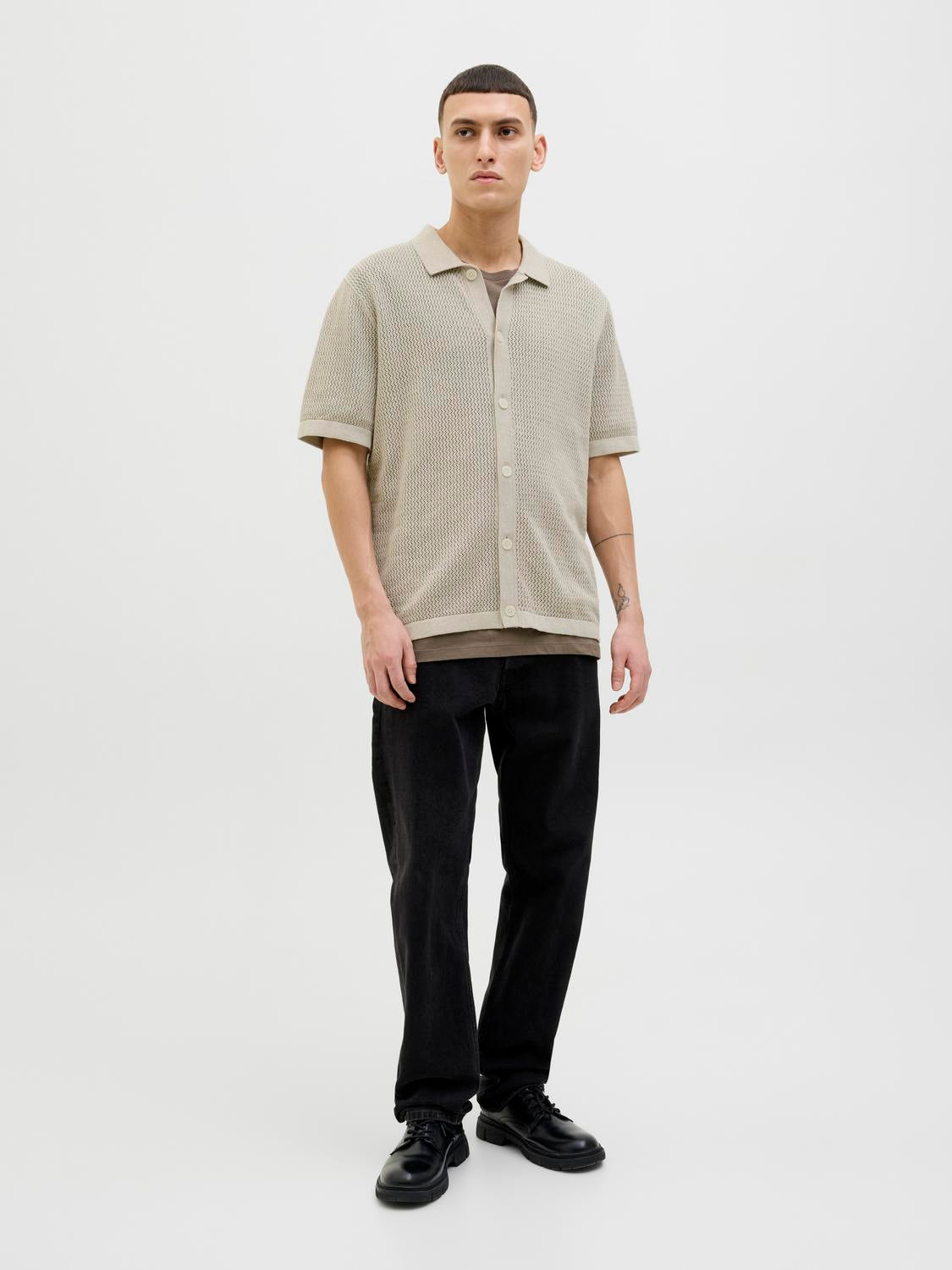 Cardigans - Jprblaarto Knit Polo Ss Ln -  - Hr Ravn