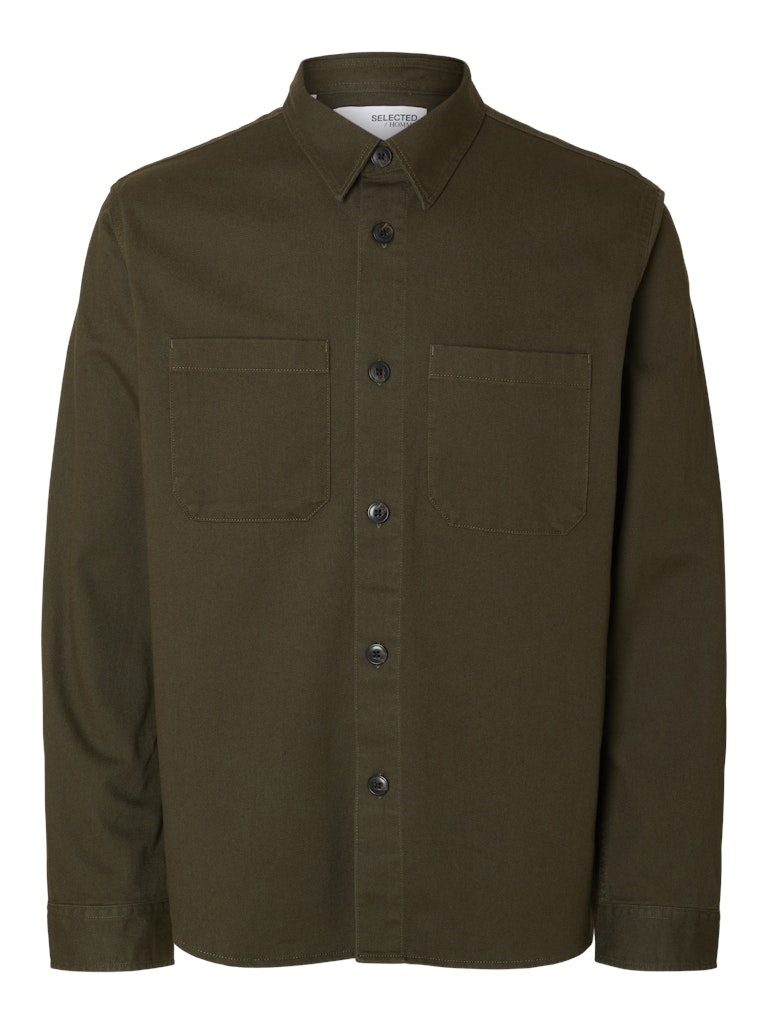Slhtravis Twill Overshirt LS Noos
