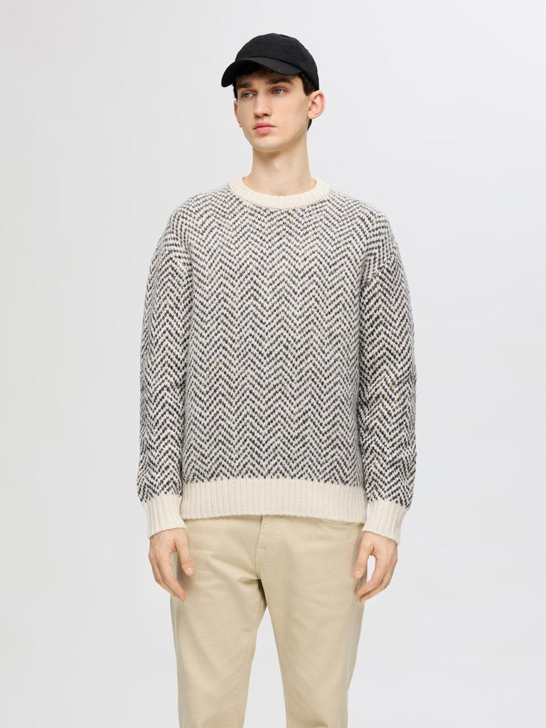 SLHHARRY LS KNIT RELAXED CREW NECK