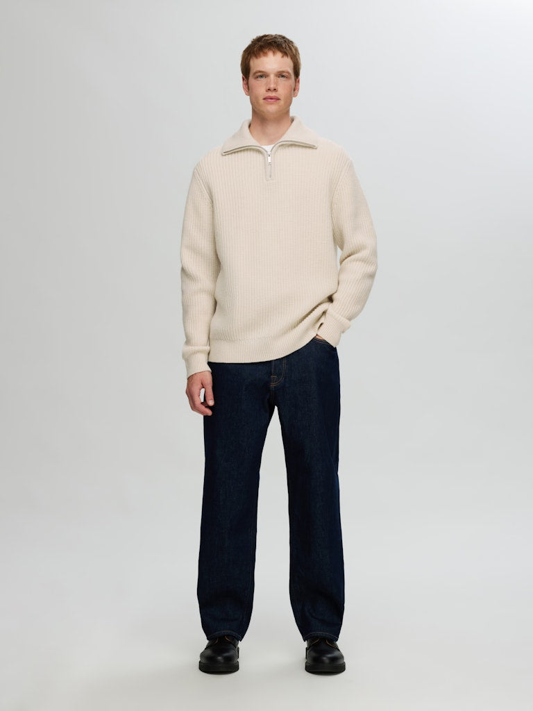 SLHLAND LS KNIT HALF ZIP