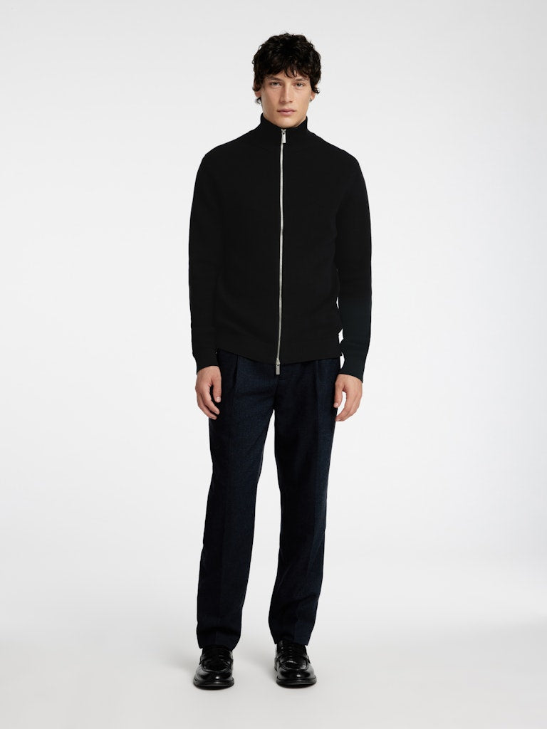 Slhdane LS Knit Structure Full Zip Noos