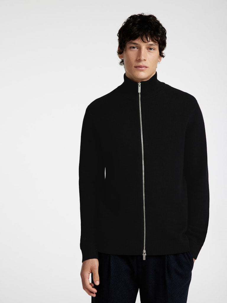 Slhdane LS Knit Structure Full Zip Noos