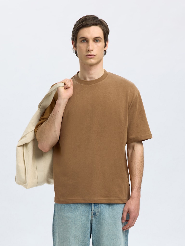 Slhlooseoscar Ss O-Neck Tee Noos