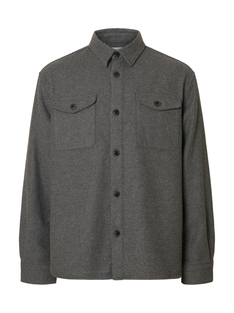 Slhrlxpablo Wool Blend Overshirt