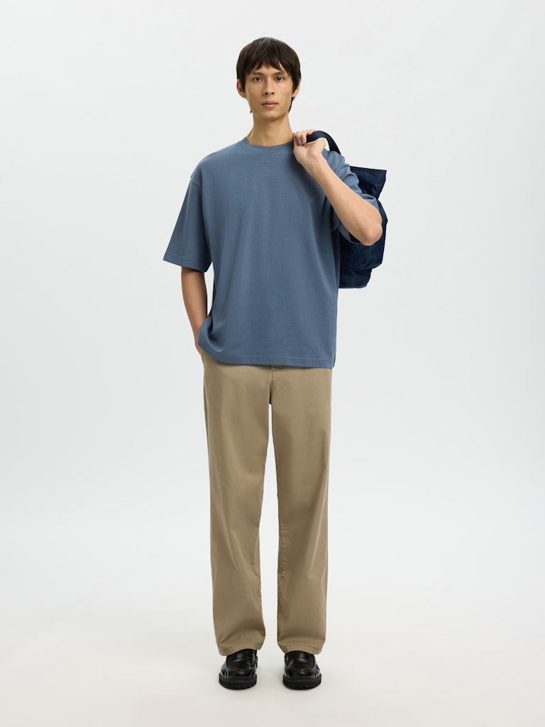 Slhlooseoscar Ss O-hals T-skjorte i størrelse 10