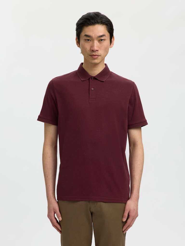 Slim fit knappepolo med SS-logo