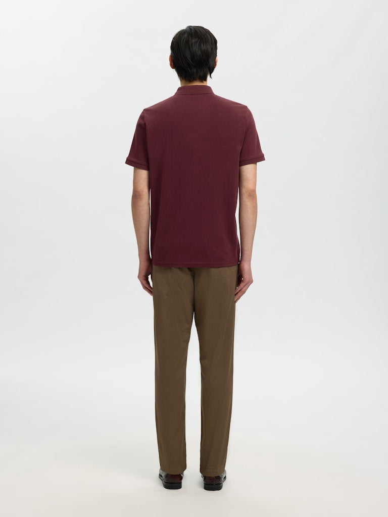 Slim fit knappepolo med SS-logo