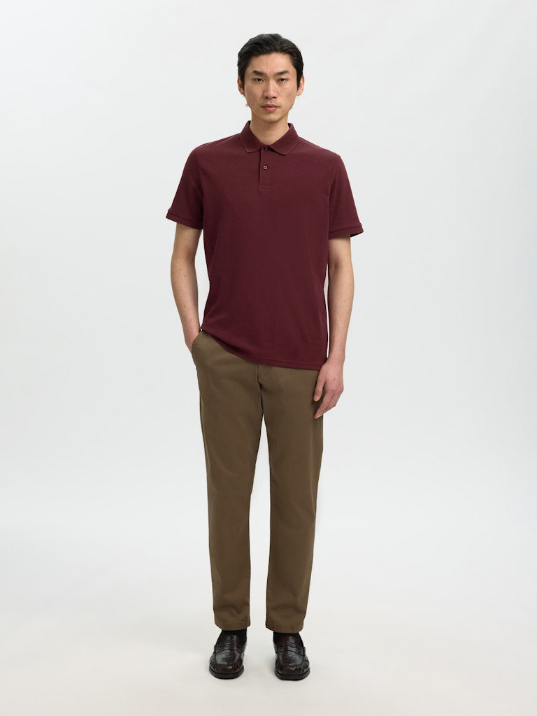 Slim fit knappepolo med SS-logo