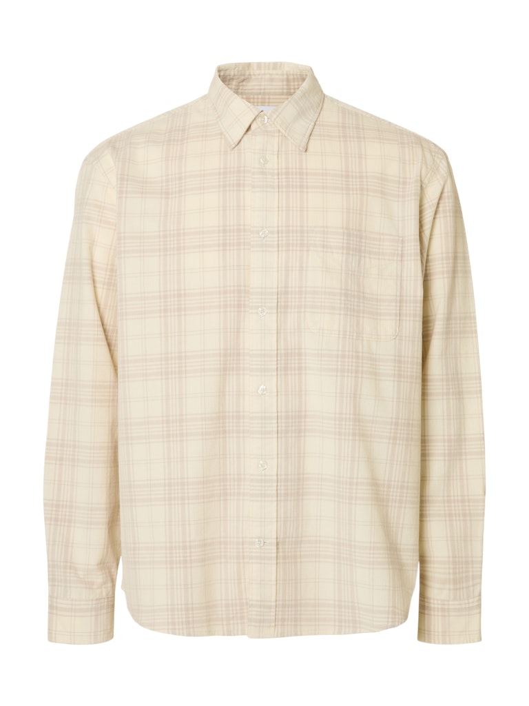 Slhregclaus Cord Yd Check LS Shirt