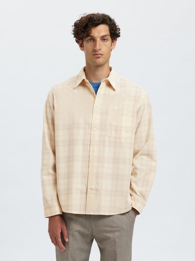 Slhregclaus Cord Yd Check LS Shirt