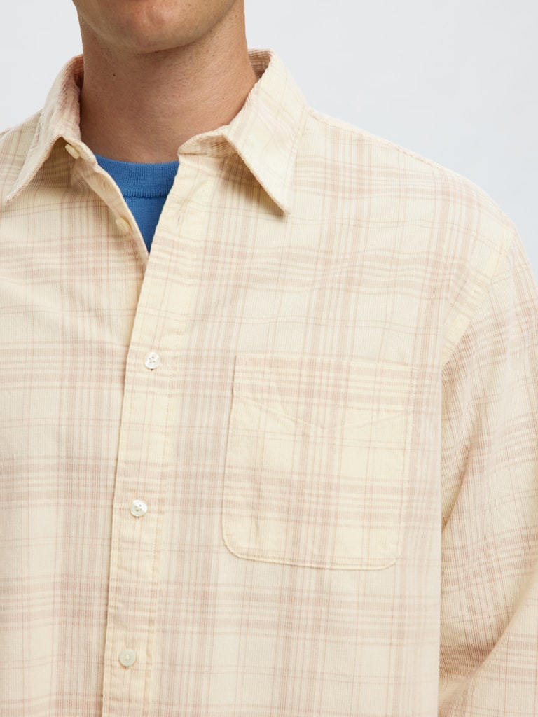 Slhregclaus Cord Yd Check LS Shirt