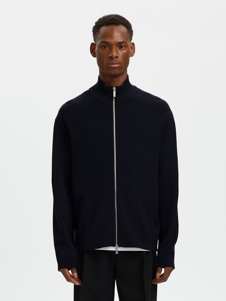 CARDIGAN - Slhteller FN Relaxed Zip Cardigan Noos -  - Hr Ravn