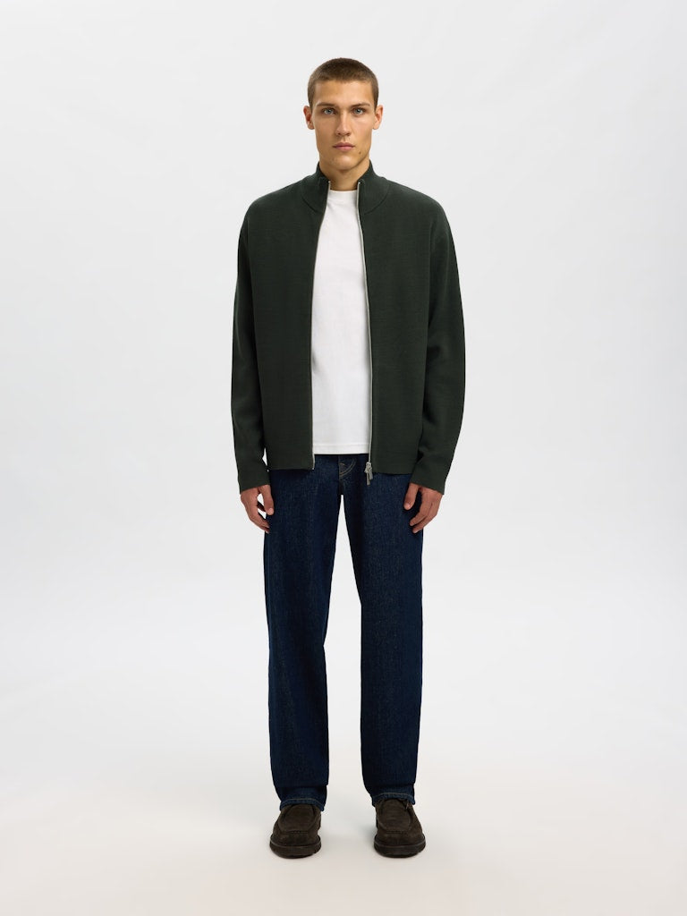 CARDIGAN - Slhteller FN Relaxed Zip Cardigan Noos -  - Hr Ravn