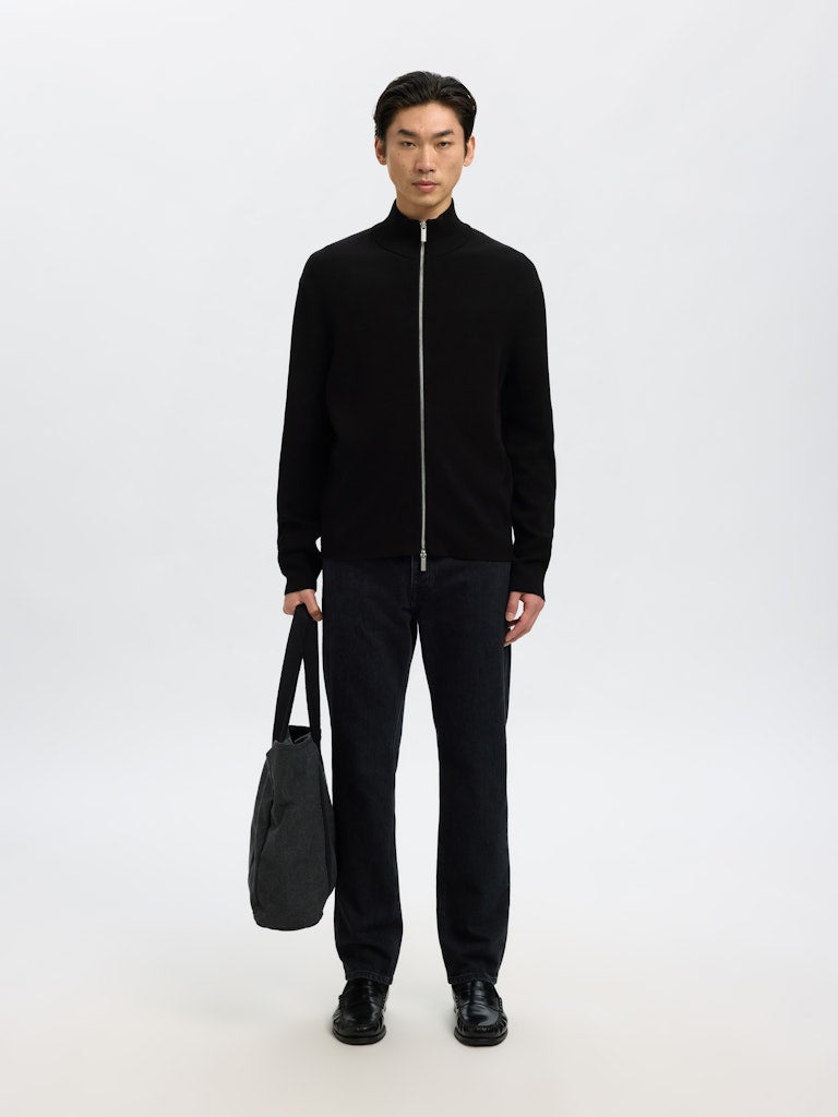 CARDIGAN - Slhteller FN Relaxed Zip Cardigan Noos -  - Hr Ravn