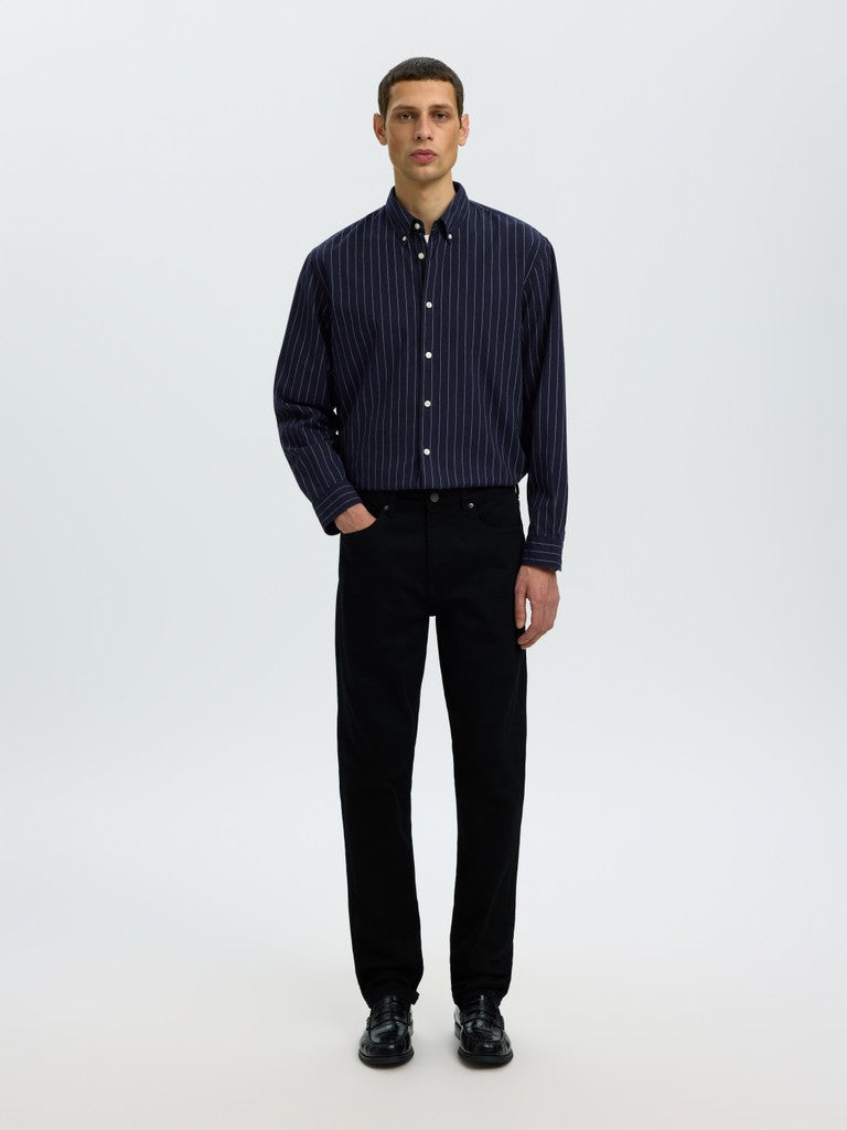 Slm175-Slim Ben Stay Black 600 Jeans
