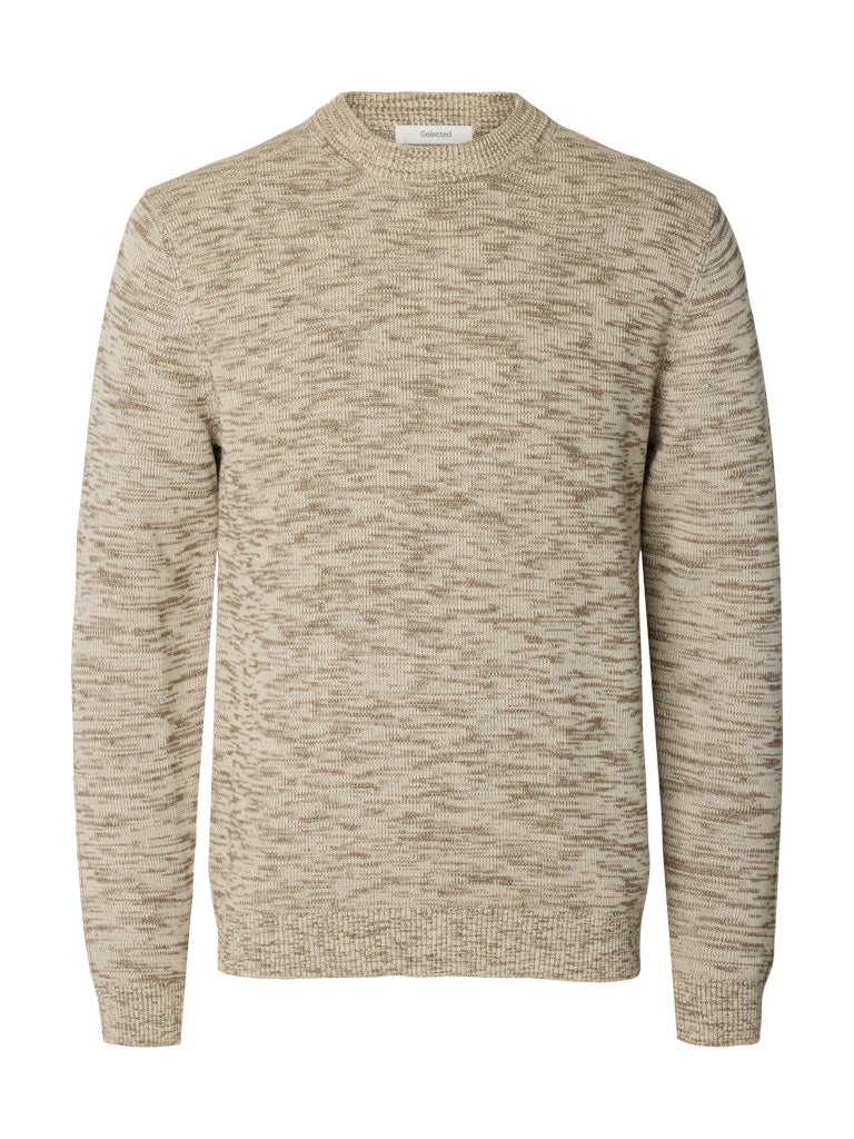 STRIK - Slhdane LS Knit Structure Crew Neck -  - Hr Ravn