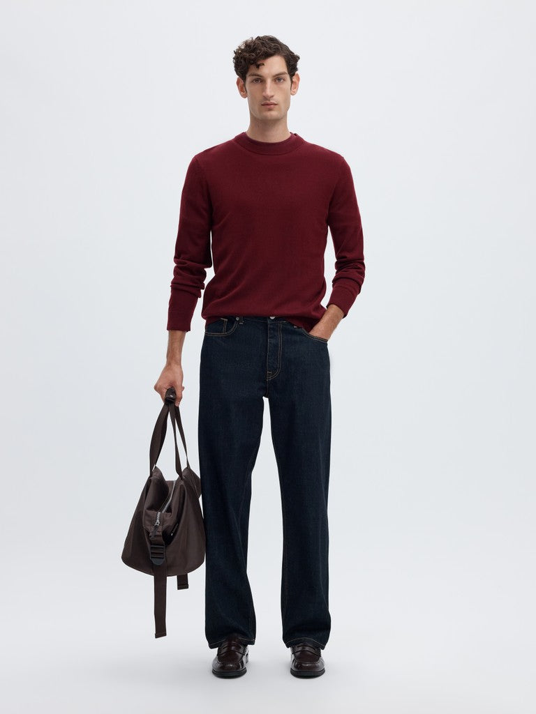Slhtray Ls Knit Merino Crew Neck Noos