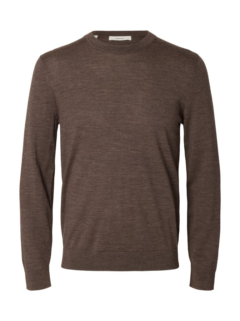 Slhtray Ls Knit Merino Crew Neck Noos
