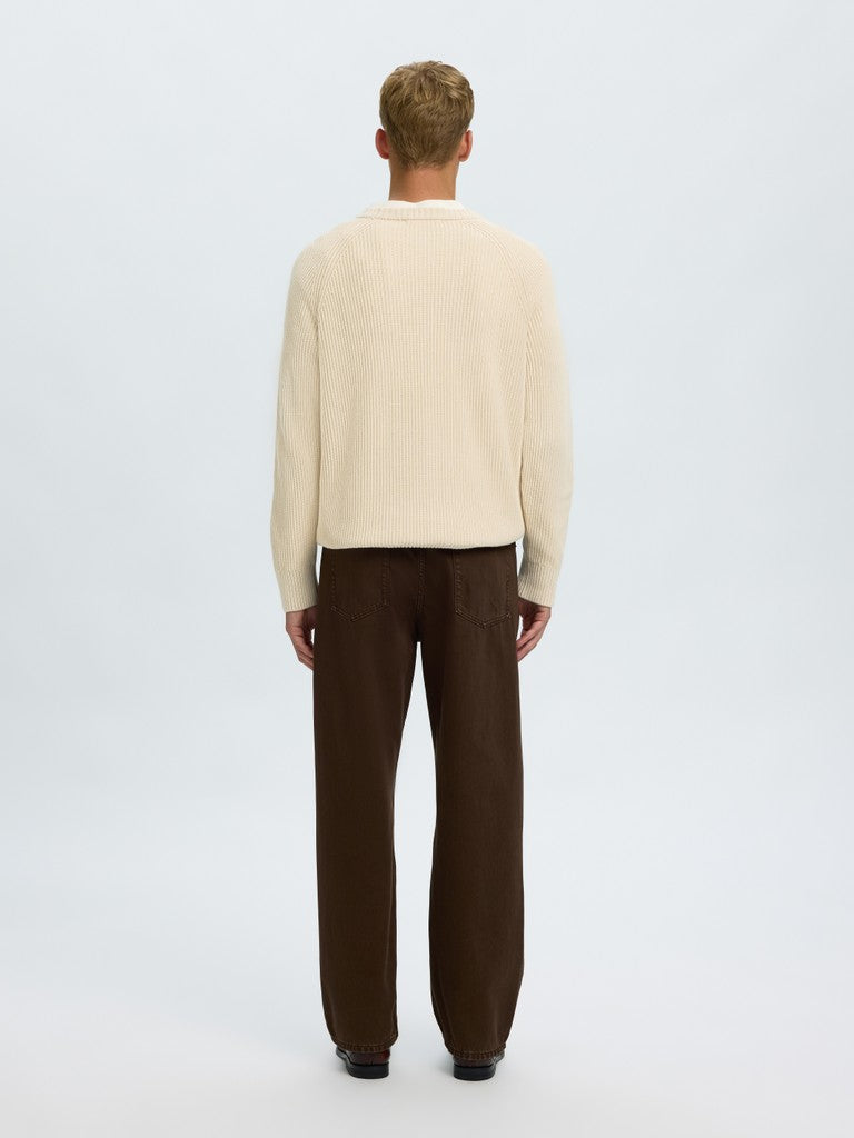Slmbraun Knit Rlx Rib Crew Neck