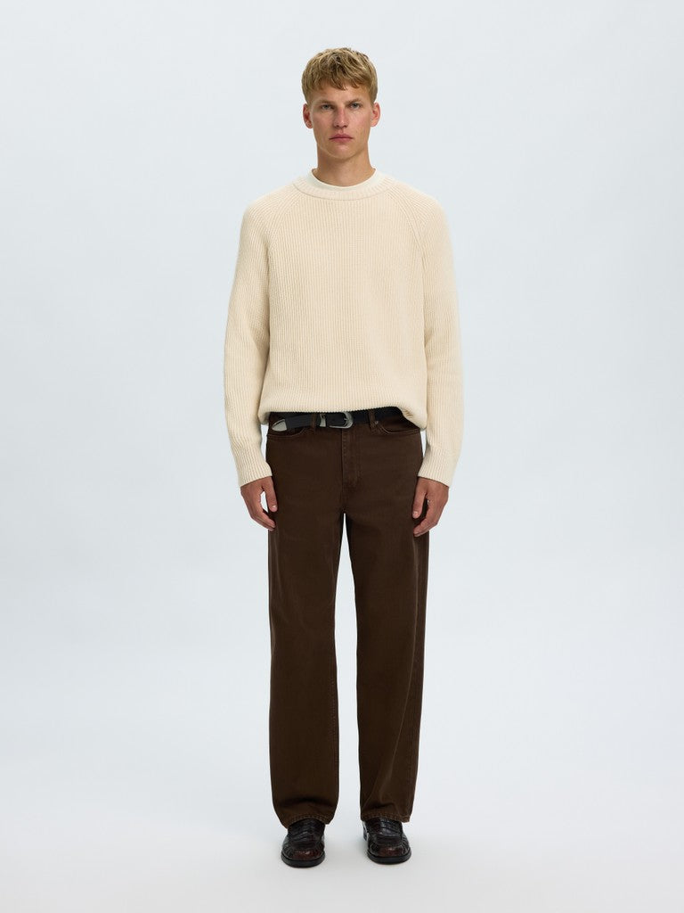 Slmbraun Knit Rlx Rib Crew Neck