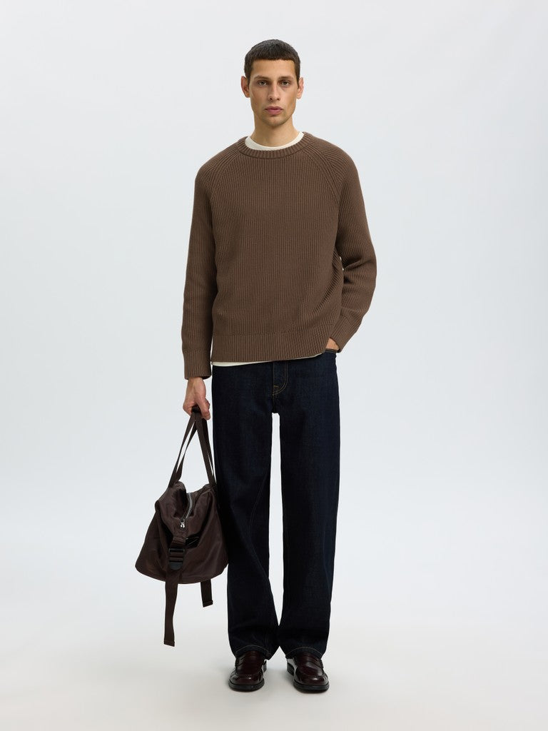Slmbraun Knit Rlx Rib Crew Neck