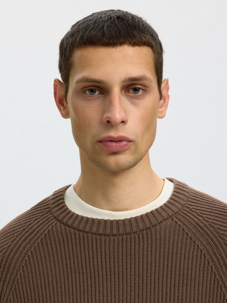 Slmbraun Knit Rlx Rib Crew Neck