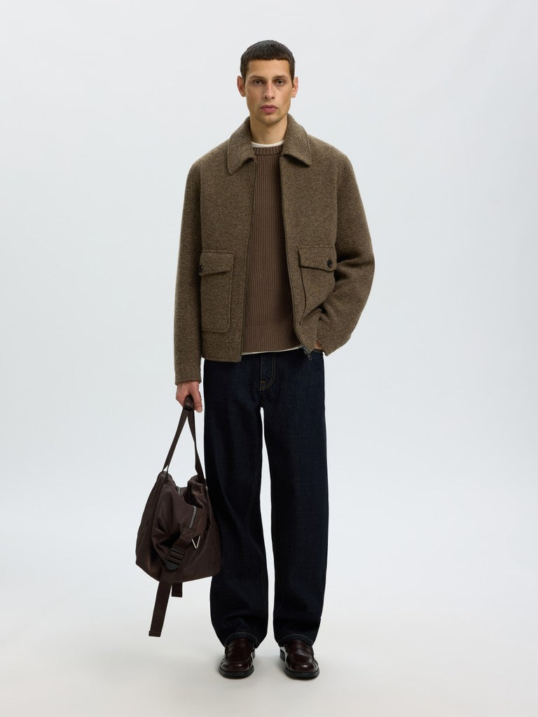 Slmbraun Knit Rlx Rib Crew Neck