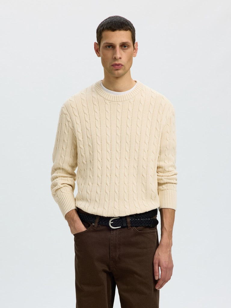 Slmbraun Knit Cable Crew